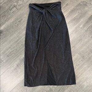 All Saints Black Sami Metallic Skirt